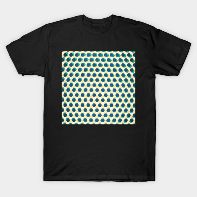 Op art hexagon T-Shirt by melomania